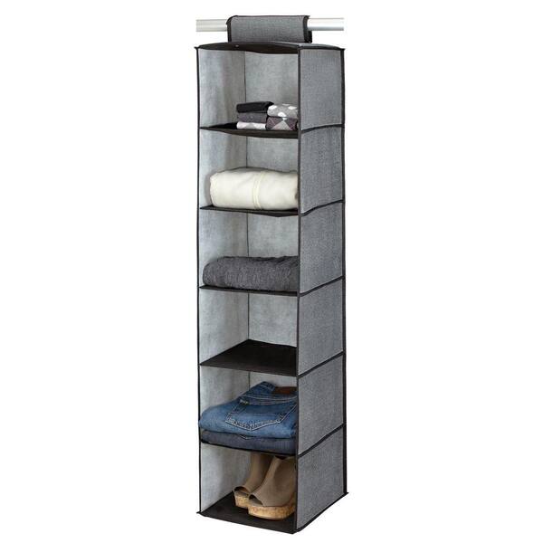 Simplify 6-Shelf 17 in. Grey Sweater Organizer