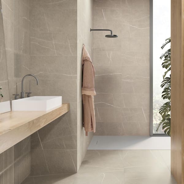 Nomade 24 in. x 48 in. Matte Bone Porcelain Tile (15.29 sq. ft./Case)