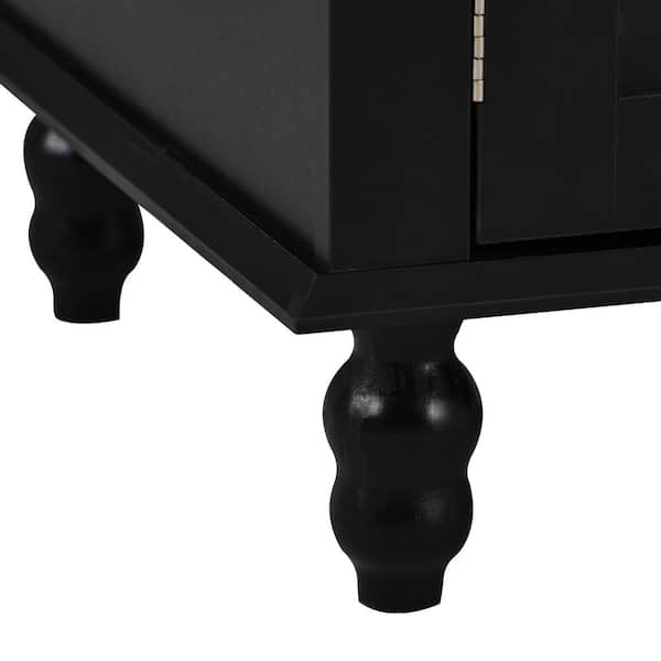 Asucoora Ingrid Black 40 in. W x 65 in. H Hall Tree with