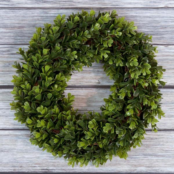 Pure Garden 12 in. Artificial Boxwood Wreath