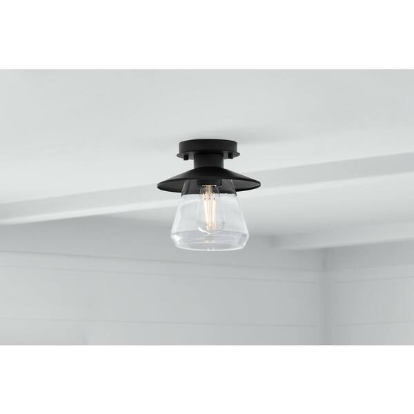 hampton bay 8 in led flush mount with pull switch