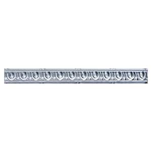Puffy Arches 0.012 in. x 2.56 in. x 48 in Nail-up Tin Cornice in Steel (Unfinished) (48 Ln. Ft/Pack) - 12 Pieces
