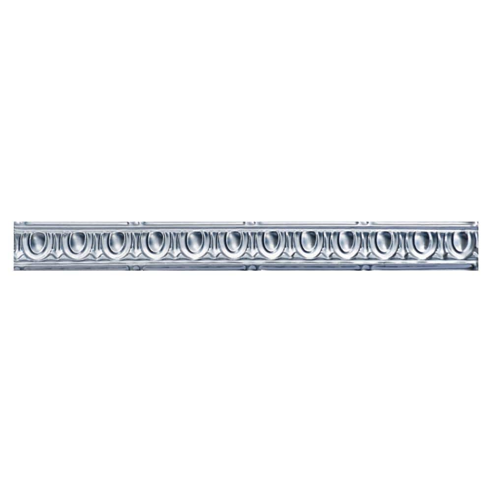 FROM PLAIN TO BEAUTIFUL IN HOURS Puffy Arches 0.012 in. x 2.56 in. x 48 in. Metal Bed Moulding Nail-Up Tin Cornice in Steel Unfinished (24 Ln. Ft/Pack)