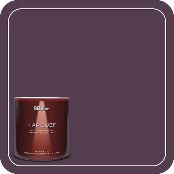 BEHR MARQUEE 1 qt. #PPU17-02 Oriental Eggplant Matte Interior Paint & Primer