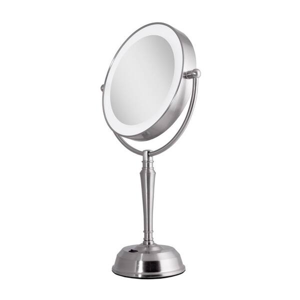 Led Lighted 10x 1x Vanity Makeup Mirror, Lighted Make Up Mirror 10x