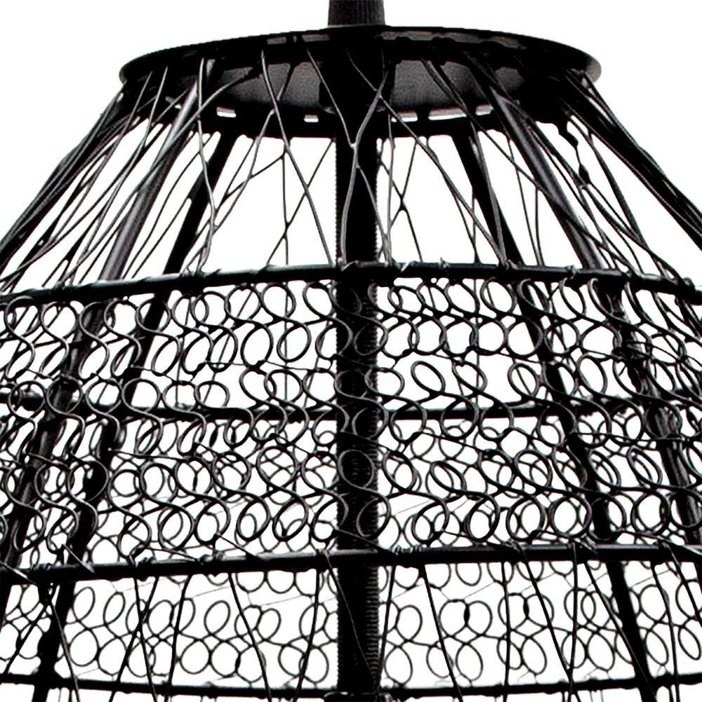 Matte Black Industrial Metal Dome Pendant Light, 18.5 in.