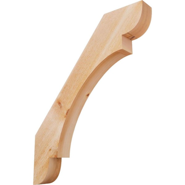 Ekena Millwork 4"W x 30"D x 36"H Olympic Rough Sawn Knee Brace, Western Red Cedar