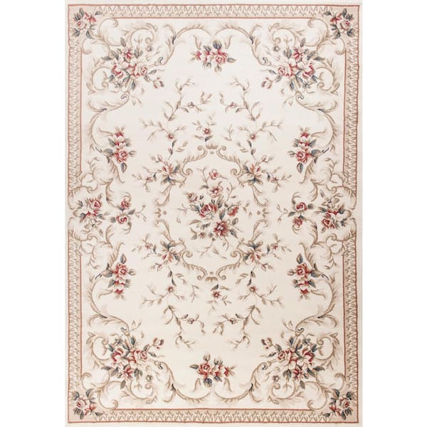 Ajay Ivory 5 ft. x 8 ft. Area Rug