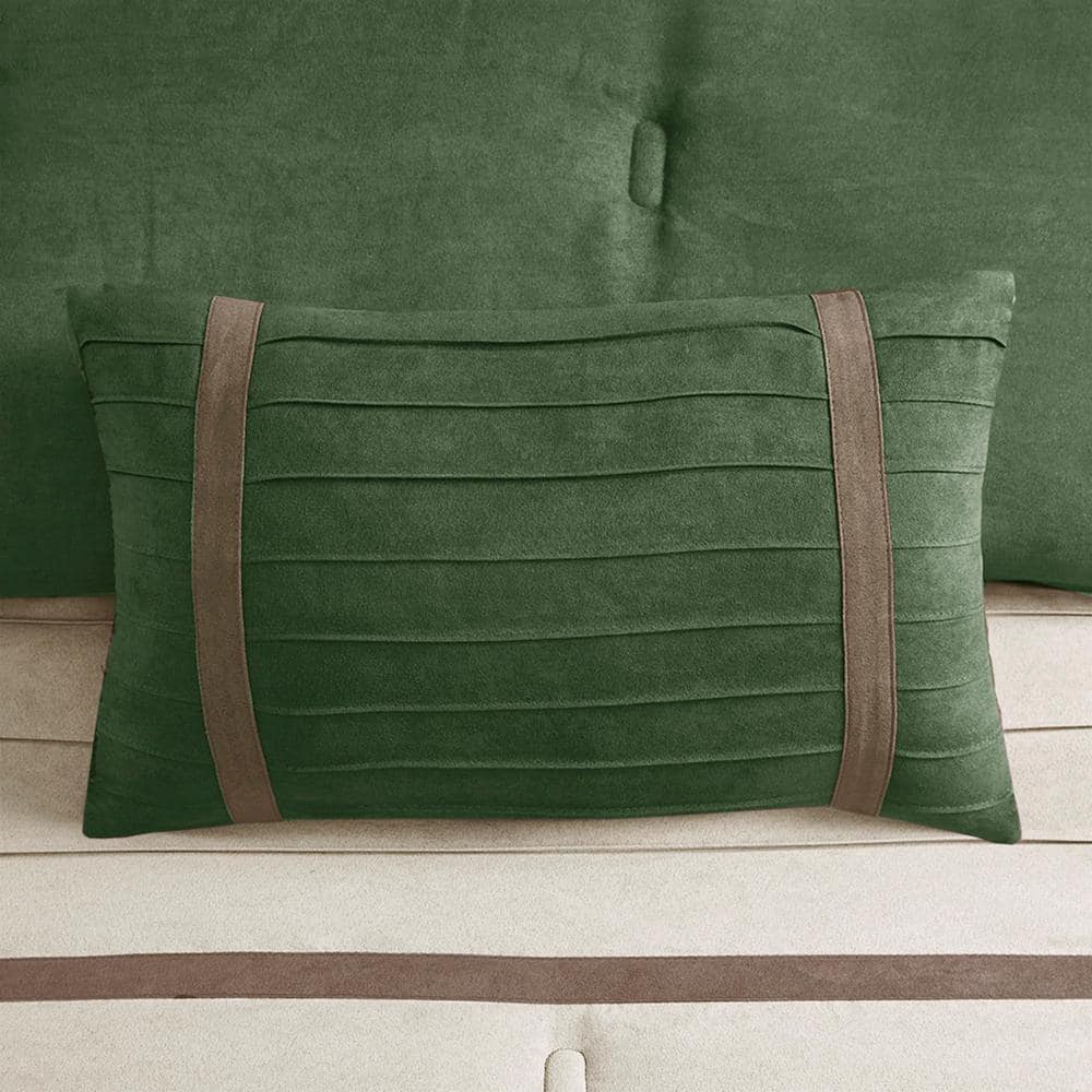 King Green Microfiber 7-Piece Comforter Set