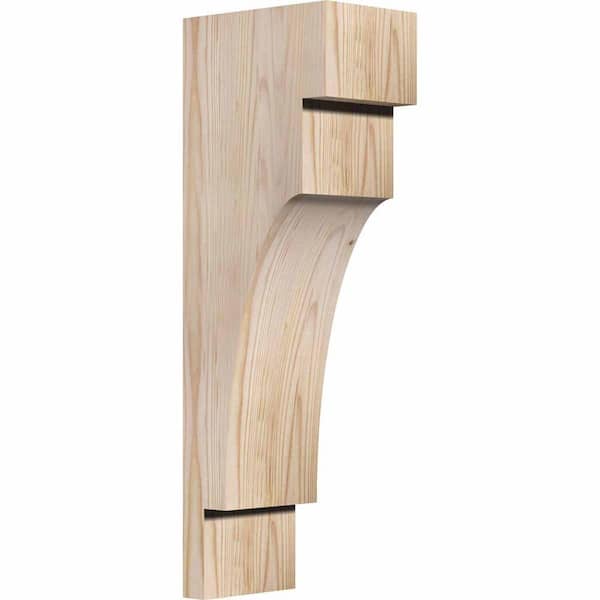 Ekena Millwork 5-1/2 in. x 8 in. x 24 in. Douglas Fir Mediterranean Smooth Corbel