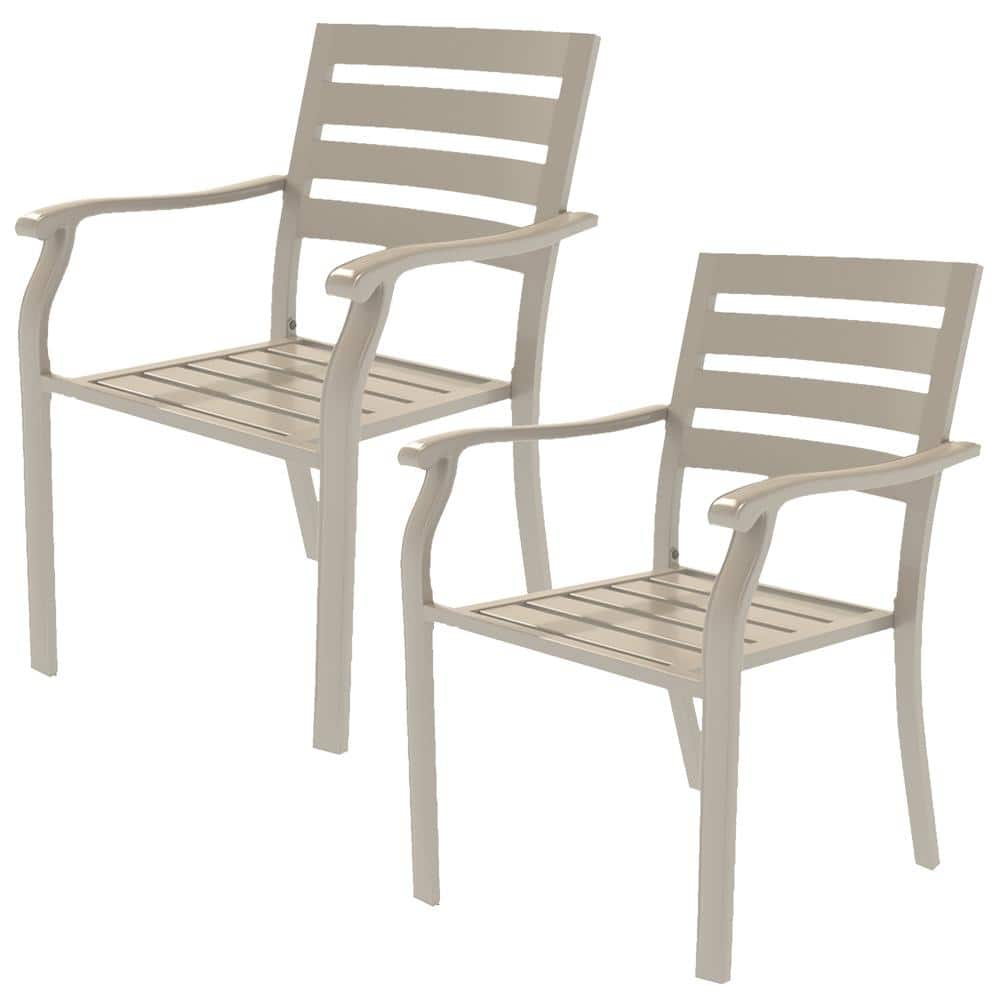 2-Piece Iron Armchair Outdoor Dining Chair in White price history on PriceWatchPro