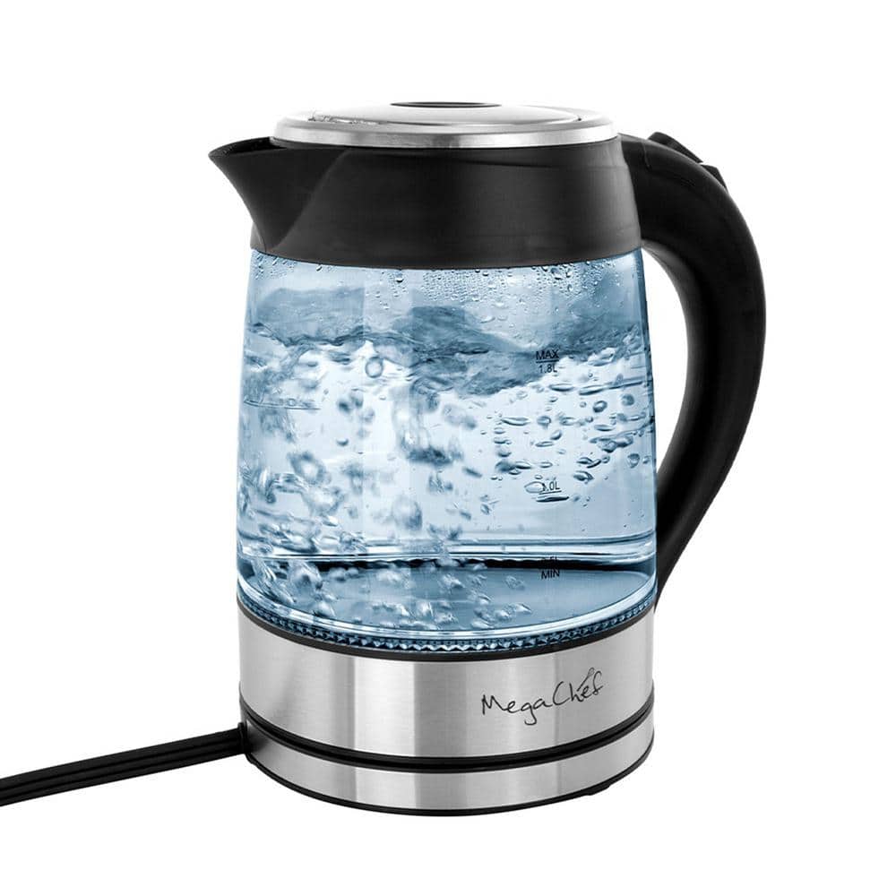 1pc Electric Kettle With Transparent Glass And Stainless Steel