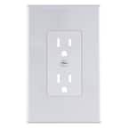 White 1-Gang Duplex Outlet Cover-Up Plastic Wall Plate