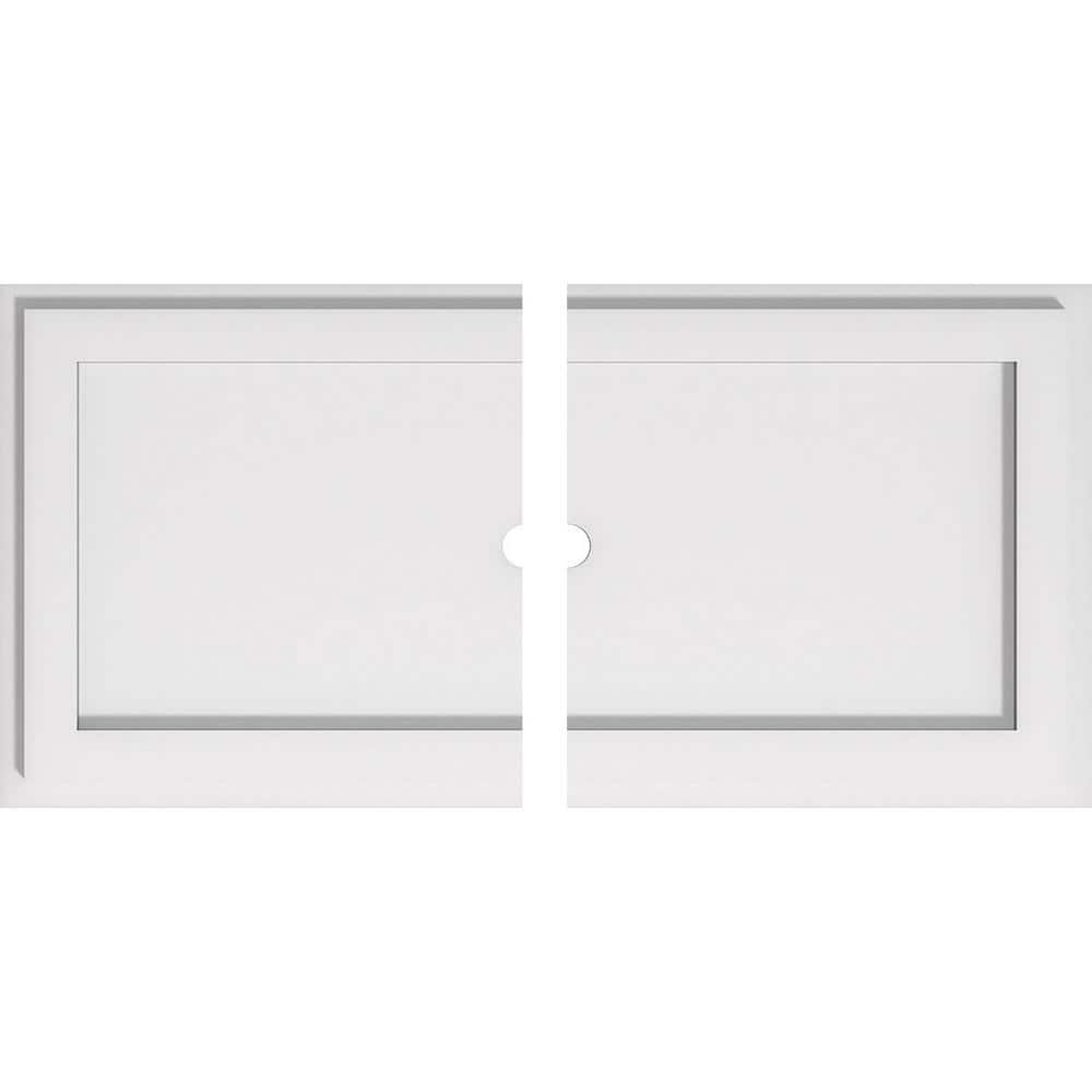 Contemporary 24"x12" Rectangle PVC Ceiling Medallion - Paintable & Easy Install