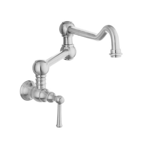 Lyndhurst Wall Mount Pot Filler Faucet in Stainless Steel