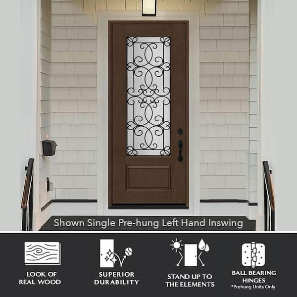 Steves & Sons Regency 64 in. x 96 in. 3/4 Lite Georgian Decorative