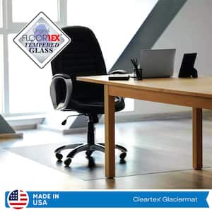 Glaciermat Heavy Duty Glass Chair Mat for Hard Floors & Carpets - 36" x 42"