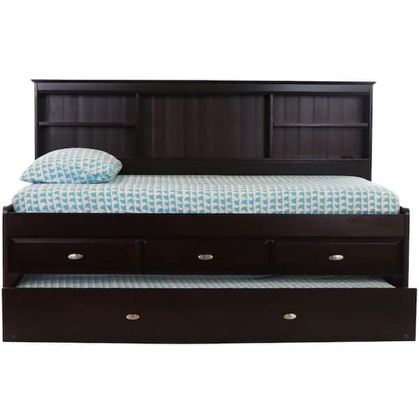 3 Drawers And A Twin Trundle 82922k3, Solid Wood Daybed With Bookcase Trundle And Shelves