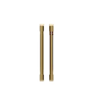 French Door Single Wall Oven Handle Kit in Brushed Brass