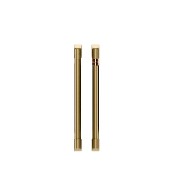 Cafe French Door Single Wall Oven Handle Kit in Brushed Brass
