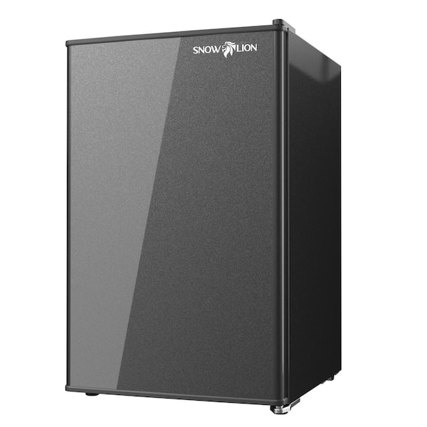 SNOWLION Premium 2.3 cu. ft. Freestanding Under Counter Solid Door Mini Fridge, Reversible Door and Quiet Operation, Black
