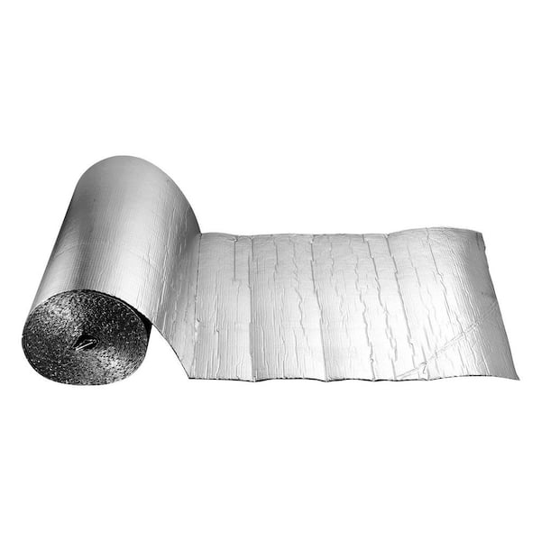 Double Reflective Insulation Roll, 48 in. x 100 ft. Radiant Barrier with Dual-Sided Aluminum Foil Bubble Heat Barrier