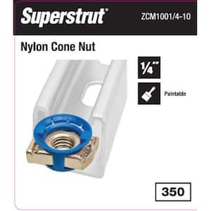 1/4 in. Nylon Strut Cone Nut - Gold Galvanized (5-Pack)