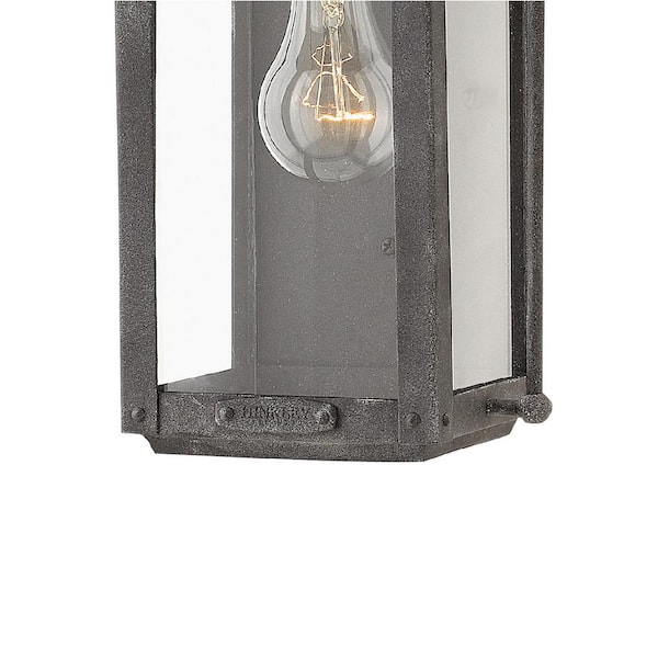 HINKLEY - Anchorage Small 1-Light Aged Zinc Outdoor Wall Light Sconce