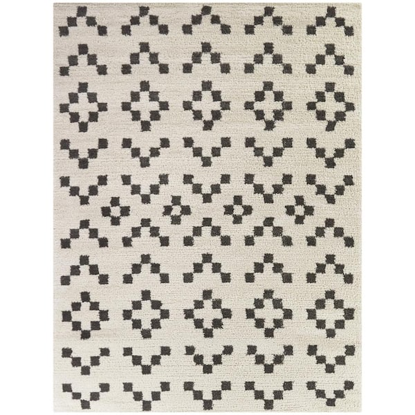 Jesper Dark Grey 8 ft. x 10 ft. Geometric Area Rug