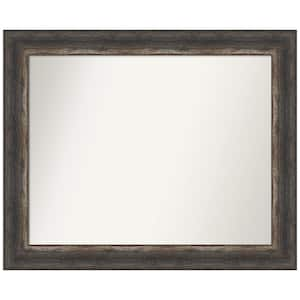 Bark Rustic Char 33 in. W x 27 in. H Non-Beveled Bathroom Wall Mirror in Black