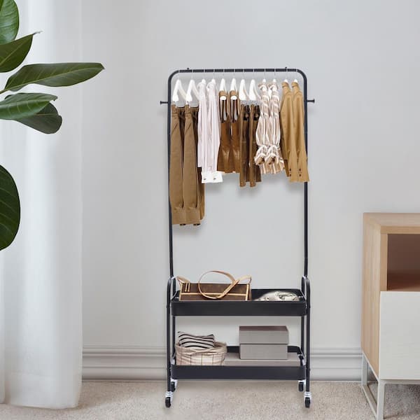 Clothes Hanger Rack With 4 Wheels