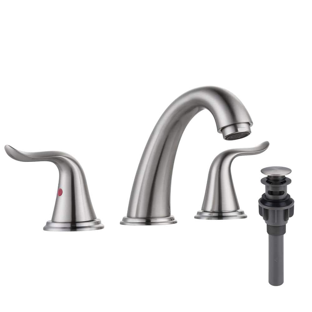 IVIGA 8 in. Widespread Double Handle Bathroom Faucet with 2