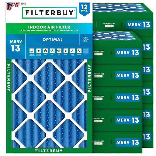 12 in. x 27 in. x 4 in. MERV 13 (FPR 10) Health Defense Pleated HVAC AC Furnace Air Filters Replacement (12-Pack)