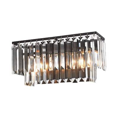 oil rubbed bronze crystal vanity light