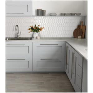 LuxeCraft White 11 in. x 12 in. Glazed Ceramic Picket Mosaic Tile (87.6 sq. ft./pallet)