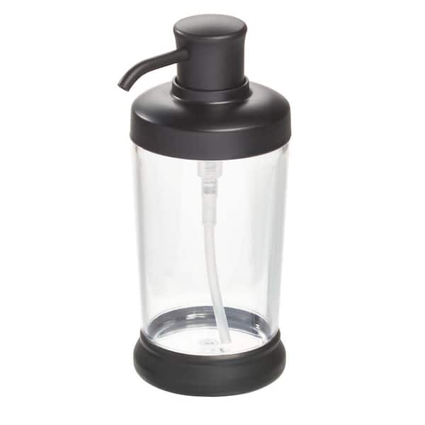 IDESIGN Gina Round Soap Pump in Clear/Matte Black