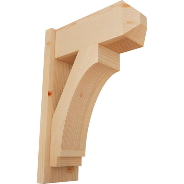 Ekena Millwork 8 in. x 26 in. x 18 in. Douglas Fir Imperial Craftsman Smooth Outlooker