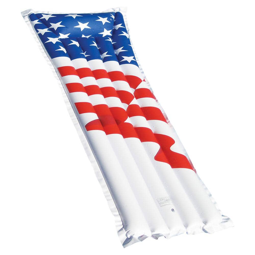 Swimline 78 in. x 27 in. Stars and Stripes Americana Print Mattress ...