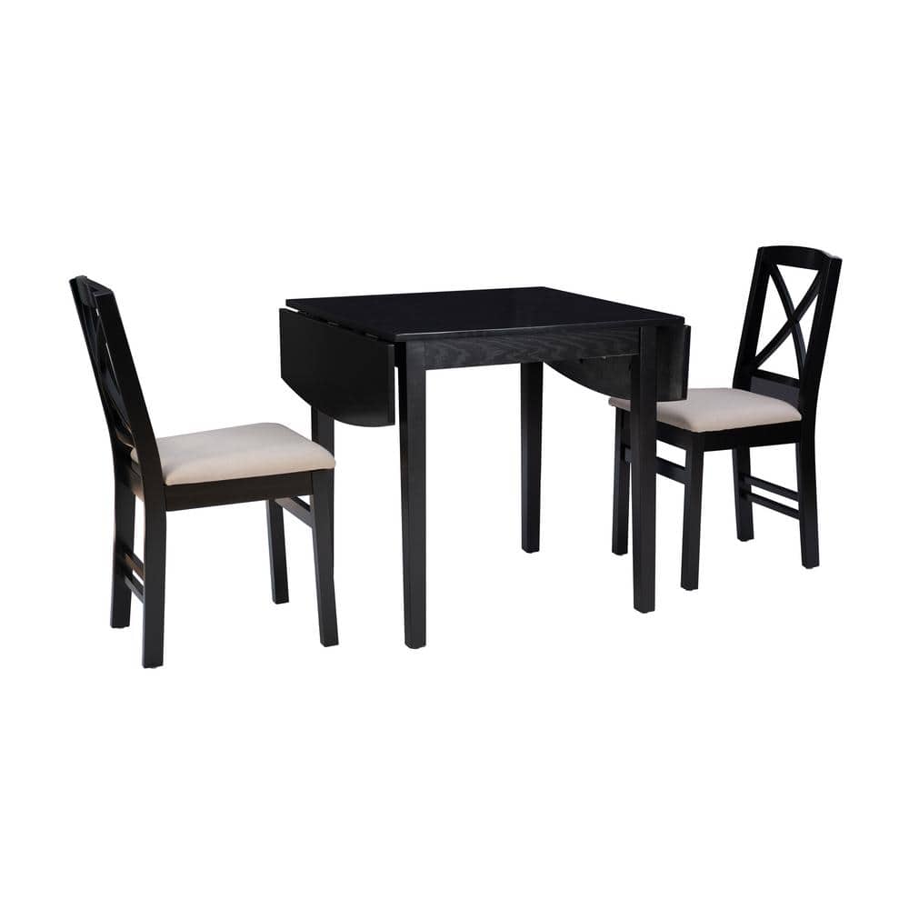 Reviews for Linon Home Decor Moko Black 3Pc Drop Leaf Dining Set Pg