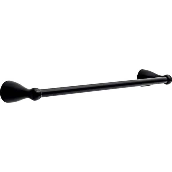 Foundations 18 in. Wall Mounted Towel Bar Bath Hardware Accessory in Matte Black