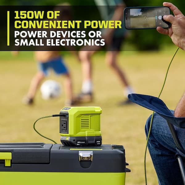 RYOBI 18V ONE+ 150-Watt Portable Battery Inverter Power Source