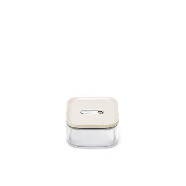 1 qt. Cream Glass Small Container