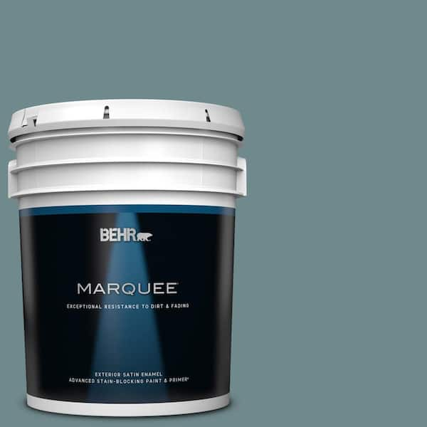 BEHR MARQUEE 5 gal. #PPU13-06 Polaris Blue Satin Enamel Exterior Paint & Primer