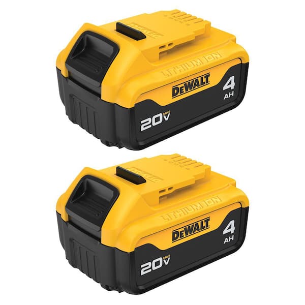 DEWALT - 20V MAX Lithium-Ion 2.0Ah Battery (2 -Pack) and 20V MAX Lithium-Ion 4.0Ah Battery (2 -Pack)