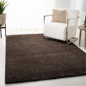 August Shag Brown 2 ft. x 4 ft. Solid Area Rug