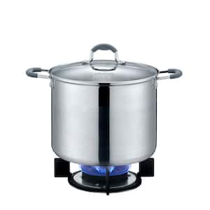 OVENTE 4.8 qt. Silver Stovetop Stainless Steel Pasta Pot with
