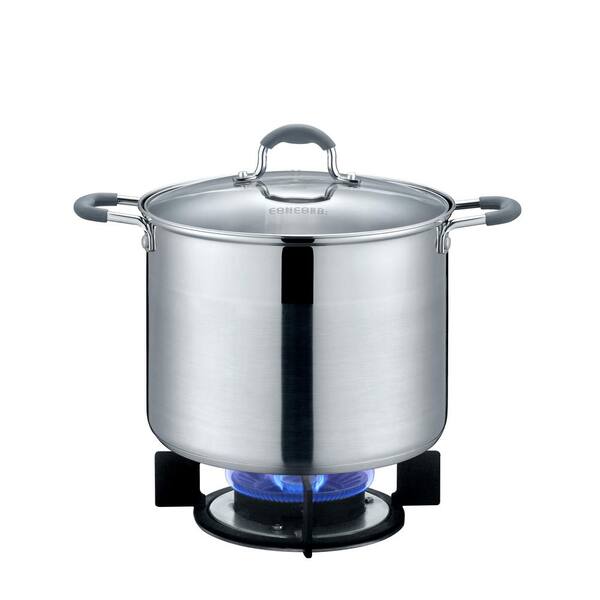 Concord 10 Qt Stainless Steel Stock Pot With Glass Lid NST24 10 The 