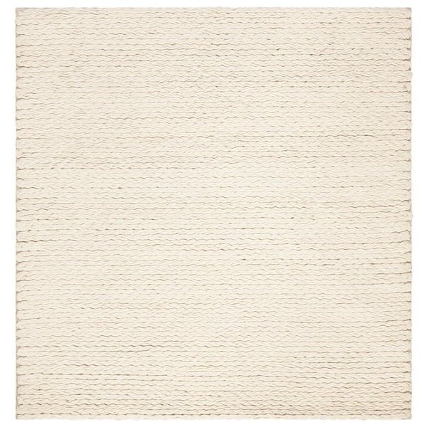SAFAVIEH Natura Ivory 6 ft. x 6 ft. Square Gradient Solid Area Rug