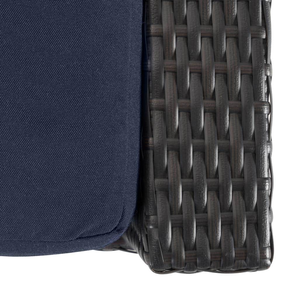 8-Piece Blue Aluminum Outdoor Sofa and Club Chair Set