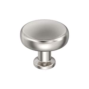 Factor 1-1/4 in. (32 mm) Modern Polished Nickel Round Cabinet Knob